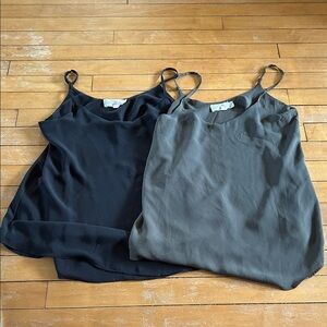 EUC Pink Republic Black and Green Camisoles